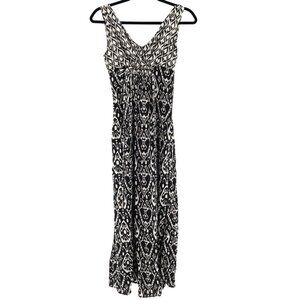 Mossimo Midi Dress Women XS Black Boho Eclectic Hippie Resort Wear Beachy Cruise